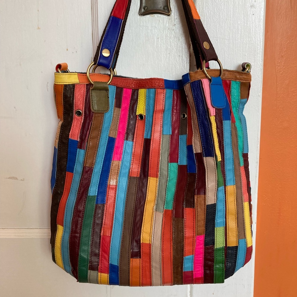 AmeriLeather Multi-colored Leather Bag